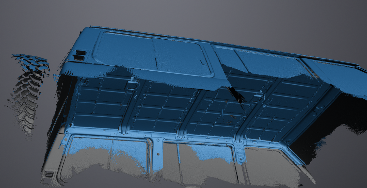 3D Scan data - Nissan Patrol GQ - Wagon - Roof skin (including inside)