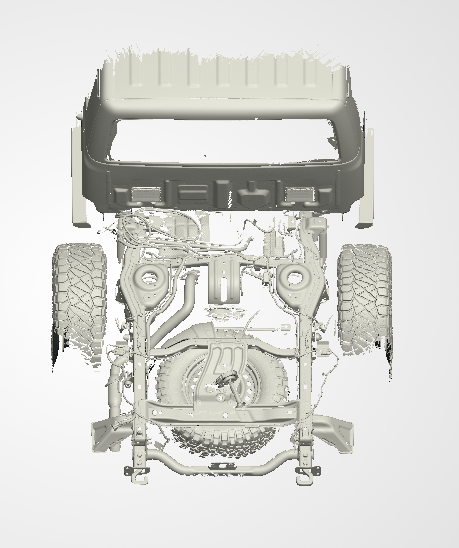 3D Scan data - 2021 Jeep Gladiator - Rubicon - Dual cab / Rear chassis