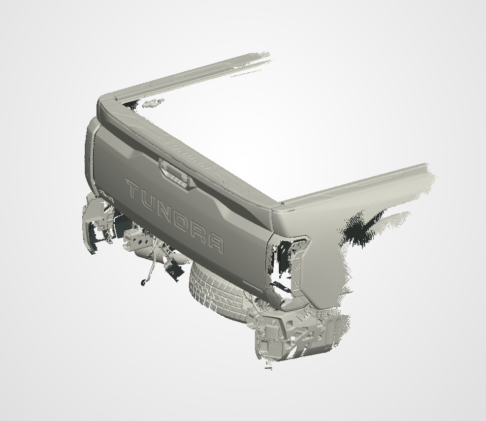 3D Scan data - 2025 Toyota Tundra - Dual cab - Tub area