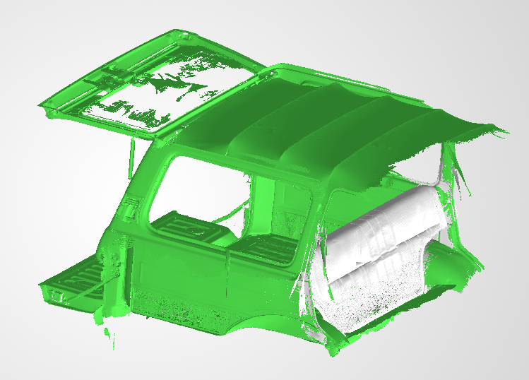 3D Scan data - Toyota Land cruiser 60ser - boot area (with doors open & closed)
