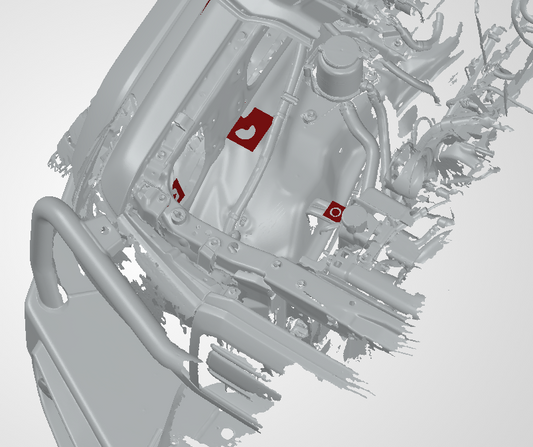 3D Scan data - Toyota Landcruiser LC79 - Dual cab - Air box/snorkel