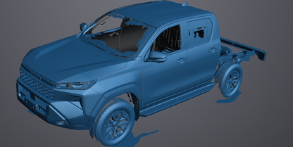 3D Scan data - Toyota Hilux N90 - Dual cab / chassis / exterior
