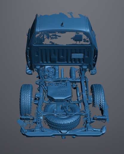3D Scan data - 2025 Ford Ranger - Super duty - Super cab / Rear chassis