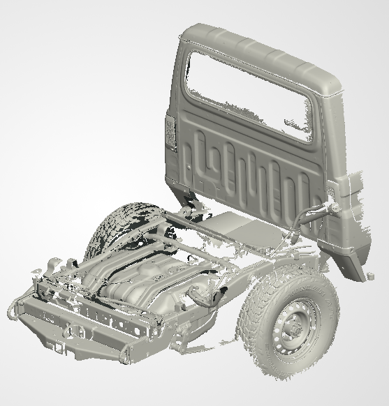 3D Scan data - Toyota Landcruiser - LC79 - Dual cab / Rear chassis