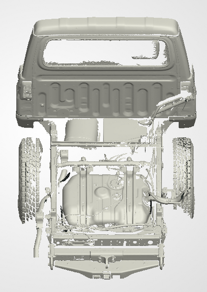 3D Scan data - Toyota Landcruiser - LC79 - Dual cab / Rear chassis