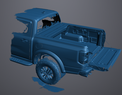 3D Scan data - 2024 Ranger Raptor - Dual cab - Tub area