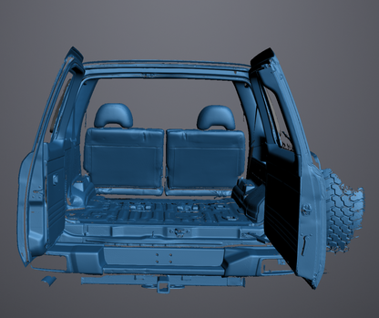 3D Scan data - Nissan Patrol GU ser3 - Wagon - ST-L - boot area (with doors open & closed)