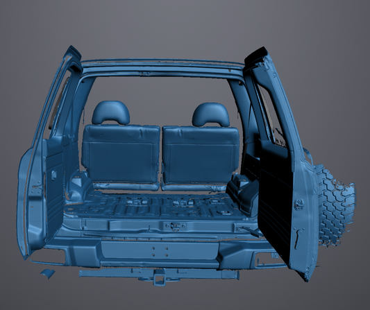 3D Scan data - Nissan Patrol GU ser3 - Wagon - ST-L - boot area (with doors open & closed)