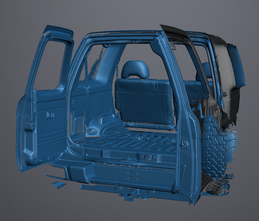 3D Scan data - Nissan Patrol GU ser3 - Wagon - ST-L - boot area (with doors open & closed)