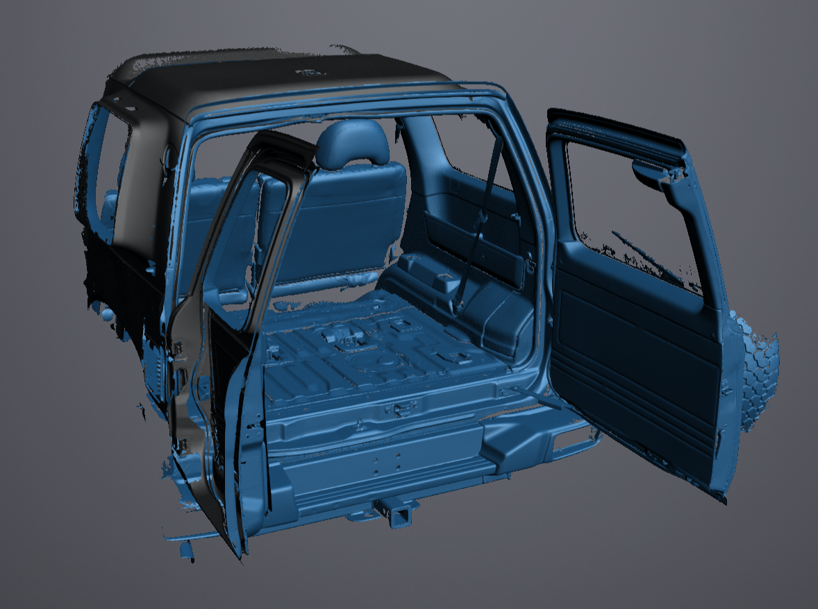 3D Scan data - Nissan Patrol GU ser3 - Wagon - ST-L - boot area (with doors open & closed)