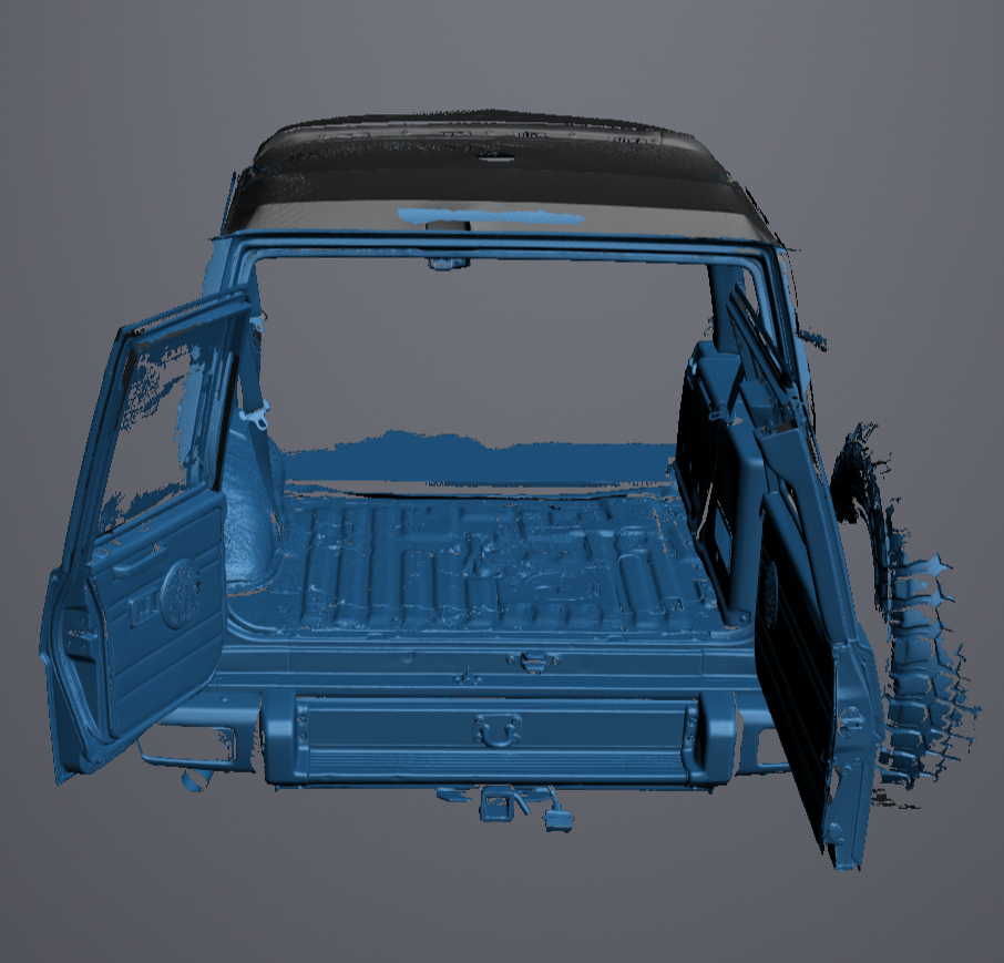 3D Scan data - Nissan Patrol GQ - Wagon - Ti - boot area (with doors open & closed)