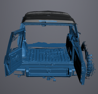 3D Scan data - Nissan Patrol GQ - Wagon - Ti - boot area (with doors open & closed)