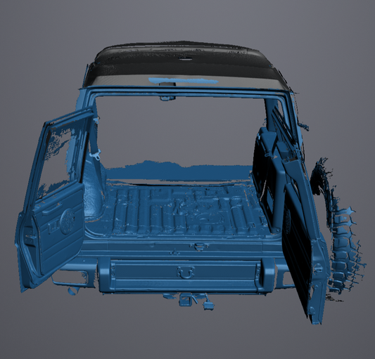 3D Scan data - Nissan Patrol GQ - Wagon - Ti - boot area (with doors open & closed)