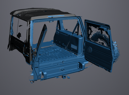 3D Scan data - Nissan Patrol GQ - Wagon - Ti - boot area (with doors open & closed)