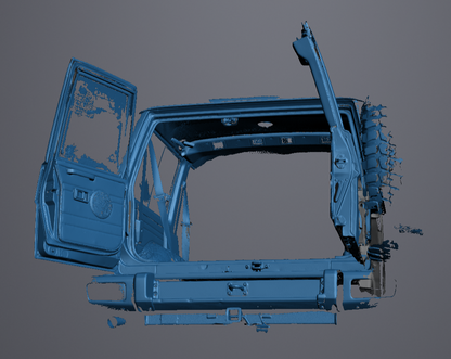 3D Scan data - Nissan Patrol GQ - Wagon - Ti - boot area (with doors open & closed)