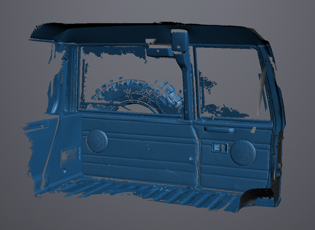 3D Scan data - Nissan Patrol GQ - Wagon - Ti - boot area (with doors open & closed)
