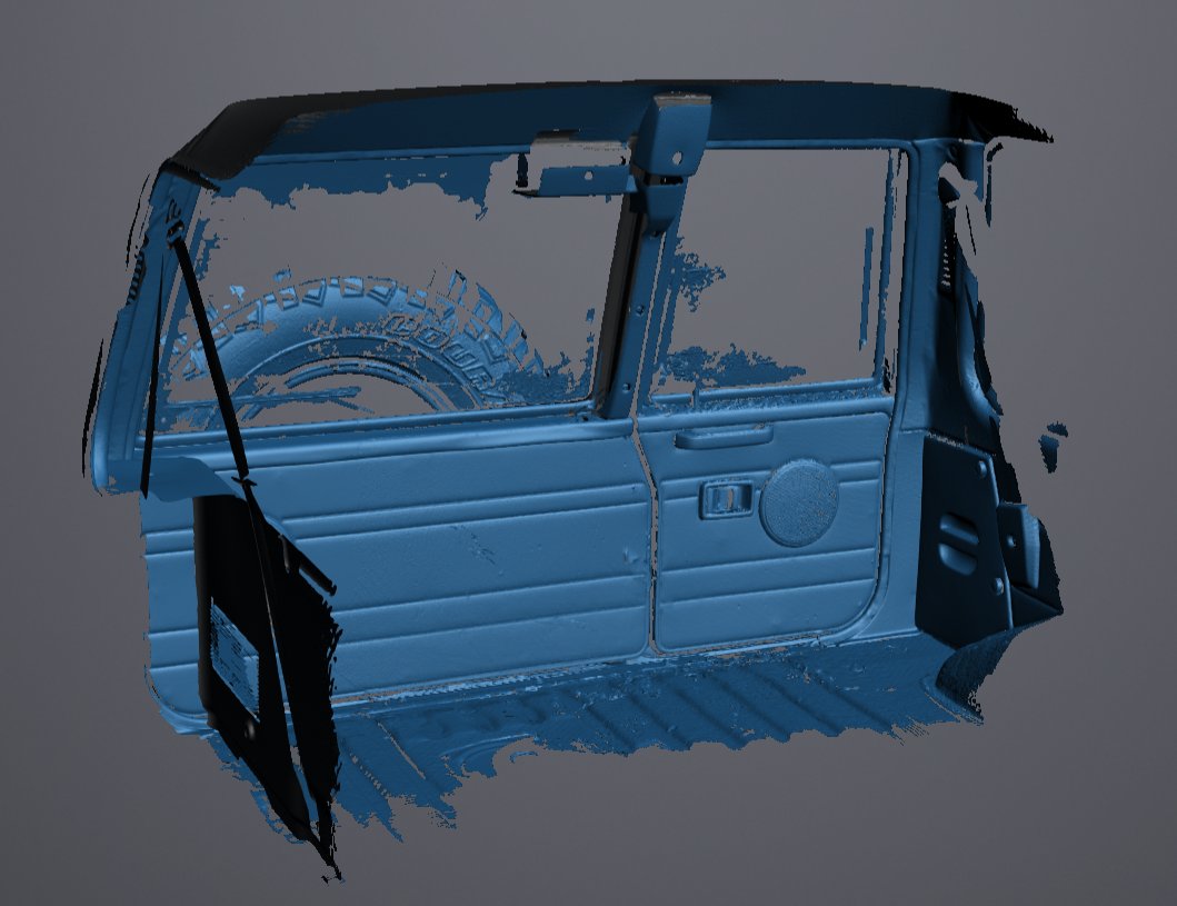 3D Scan data - Nissan Patrol GQ - Wagon - Ti - boot area (with doors open & closed)