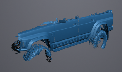 3D Scan data - Nissan Patrol GQ - Wagon - Ti - LH side with flairs