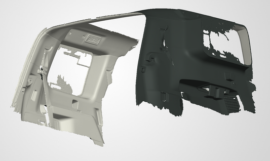 3D Scan data - 2024 Toyota Prado 250ser - Wagon - boot area (Roof section only)
