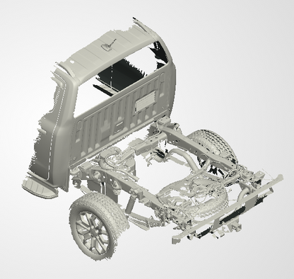 3D Scan data - 2023 Ford Ranger - Wildtrak - Dual cab / Rear chassis