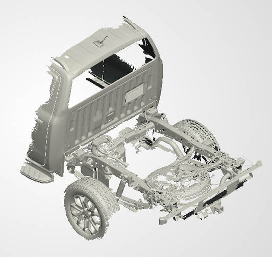 3D Scan data - 2023 Ford Ranger - Wildtrak - Dual cab / Rear chassis