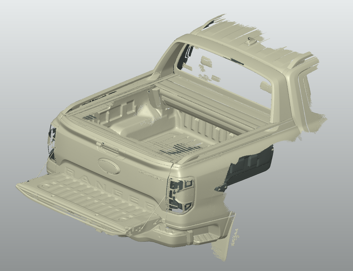 3D Scan data - 2025 Ford Ranger Wildtrak - Dual cab - Tub area