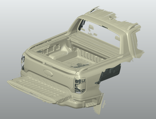 3D Scan data - 2025 Ford Ranger Wildtrak - Dual cab - Tub area
