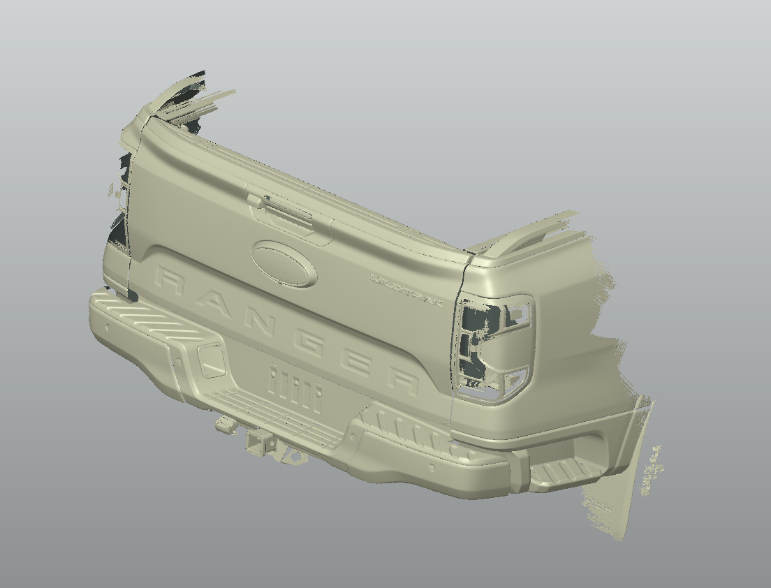 3D Scan data - 2025 Ford Ranger Wildtrak - Dual cab - Tub area