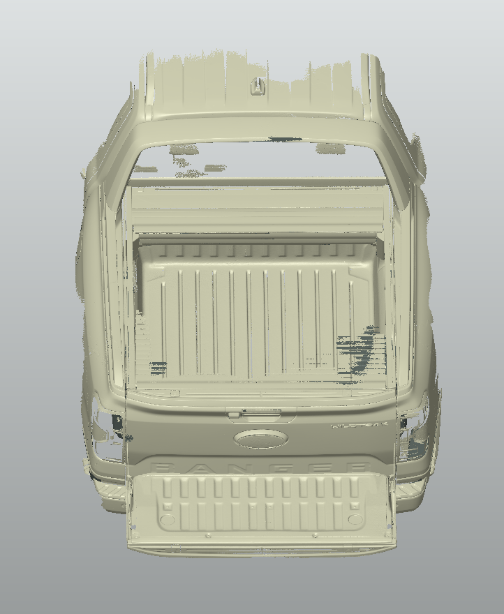 3D Scan data - 2025 Ford Ranger Wildtrak - Dual cab - Tub area