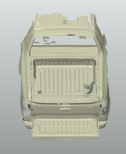 3D Scan data - 2025 Ford Ranger Wildtrak - Dual cab - Tub area