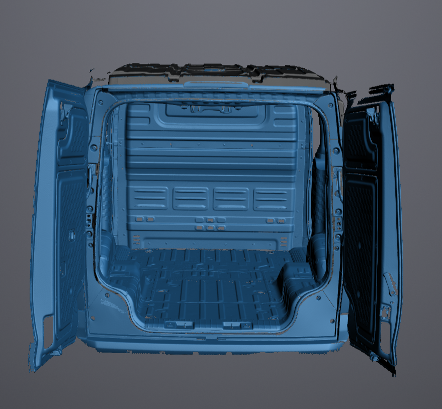 3D Scan data - 2025 KIA PV5 van - Cargo area (with doors open & closed)
