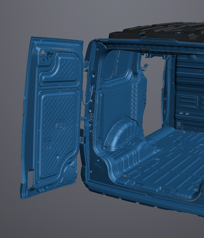 3D Scan data - 2025 KIA PV5 van - Cargo area (with doors open & closed)