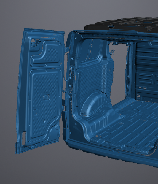 3D Scan data - 2025 KIA PV5 van - Cargo area (with doors open & closed)