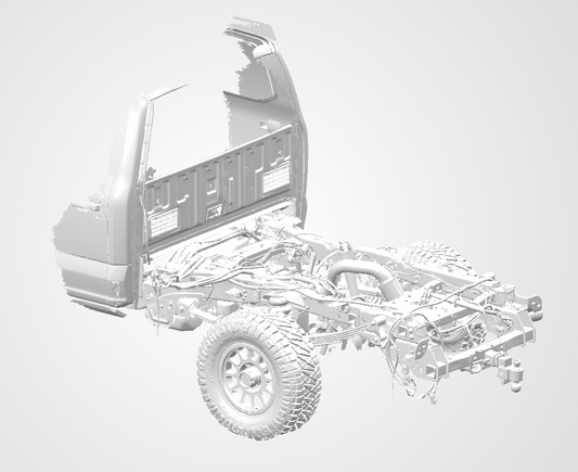 3D Scan data - 2023 F250 - Dual cab / Tub, Rear chassis with radars