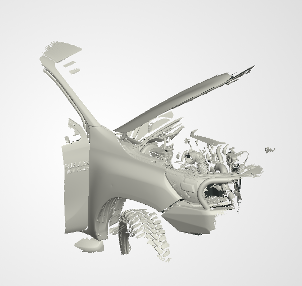 3D Scan data - 2019 Toyota Hilux N80 - Dual cab - Air box/snorkel