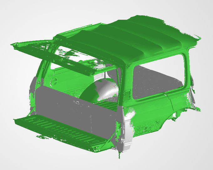 3D Scan data - Toyota Land cruiser 60ser - boot area (with doors open & closed)