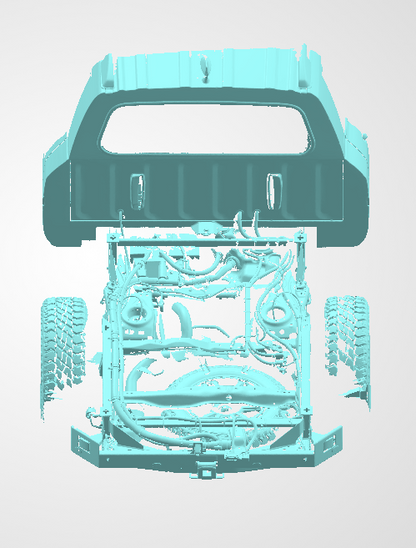 3D Scan data - 2023 Toyota Landcruiser 300 series - Chopped - Dual cab / Rear chassis