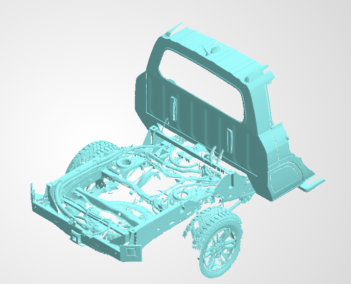 3D Scan data - 2023 Toyota Landcruiser 300 series - Chopped - Dual cab / Rear chassis