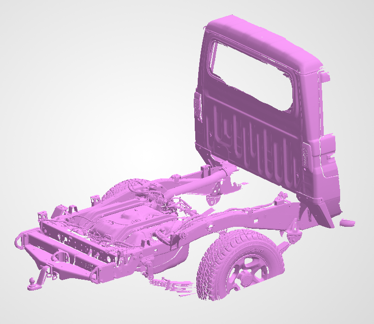 3D Scan data - Toyota Landcruiser 79 series - 300mm Stretch - Dual cab / Rear chassis