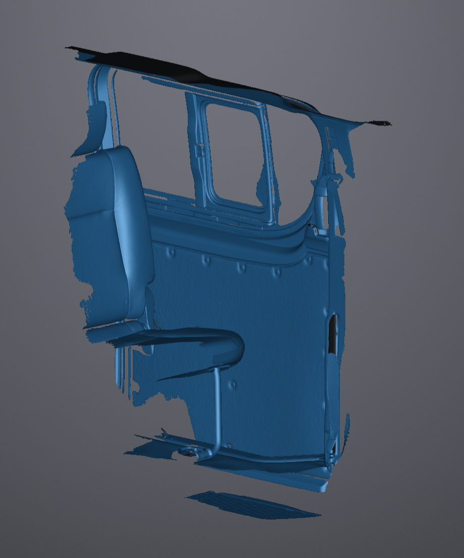 3D Scan data - 2025 Toyota Hiace - LWB Crew van - Cargo area (with doors open & closed)