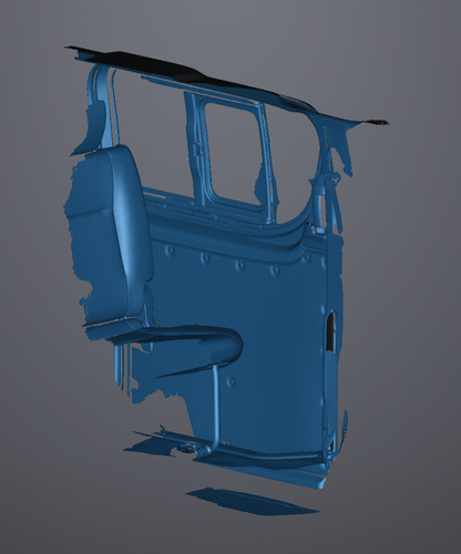 3D Scan data - 2025 Toyota Hiace - LWB Crew van - Cargo area (with doors open & closed)
