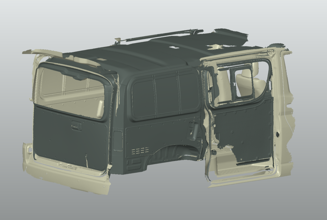 3D Scan data - 2025 Toyota Hiace - LWB Crew van - Cargo area (with doors open & closed)