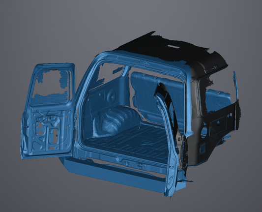 3D Scan data - Toyota Land cruiser 80ser - boot area (with doors open & closed)
