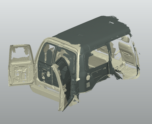 3D Scan data - Toyota Land cruiser 80ser - boot area (with doors open & closed)