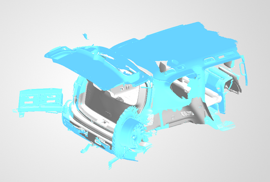 3D Scan data - Nissan Patrol Y62 wagon - boot area (with rear door open & closed - Seats up & down)