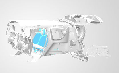 3D Scan data - Nissan Patrol Y62 wagon - boot area (with rear door open & closed - Seats up & down)