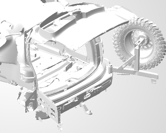 3D Scan data - Nissan Patrol Y62 wagon - boot area (with rear door open & closed - Seats up & down)