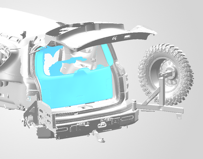 3D Scan data - Nissan Patrol Y62 wagon - boot area (with rear door open & closed - Seats up & down)
