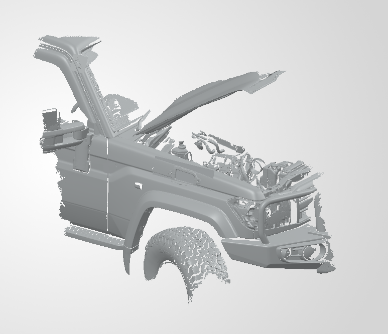 3D Scan data - Toyota Landcruiser LC79 - Dual cab - Air box/snorkel