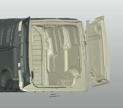 3D Scan data - 2025 KIA PV5 van - Cargo area (with doors open & closed)